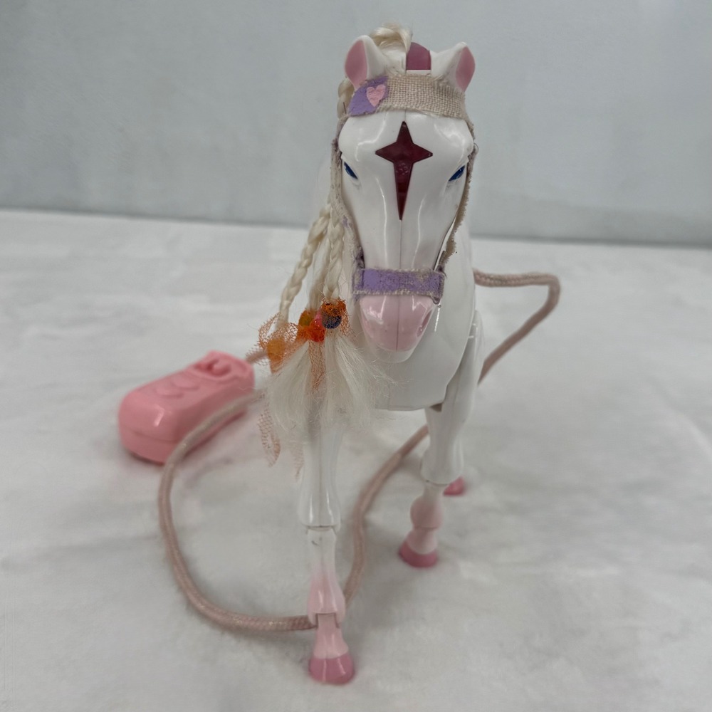 Vtg 1991 Lewis Galoob Starlight Walking Nod White Horse- Light Up Remote Control